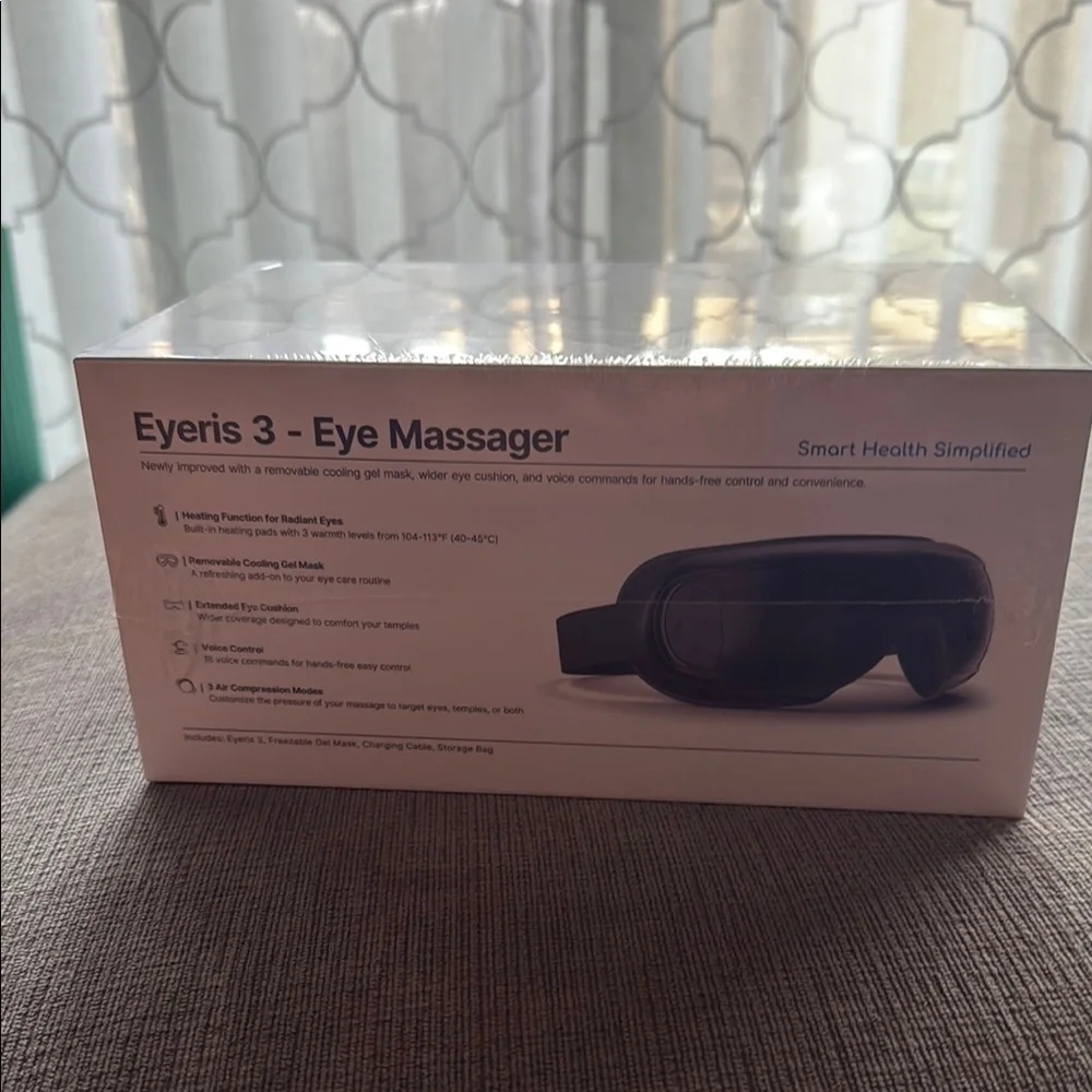 RENPHO Eyeris 3 Black Eye Massager - Comfortable VR-style Design